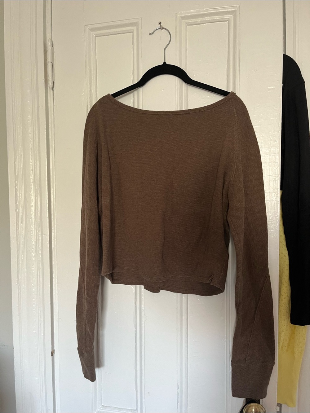 We The Free Brown Boatneck Knit Top